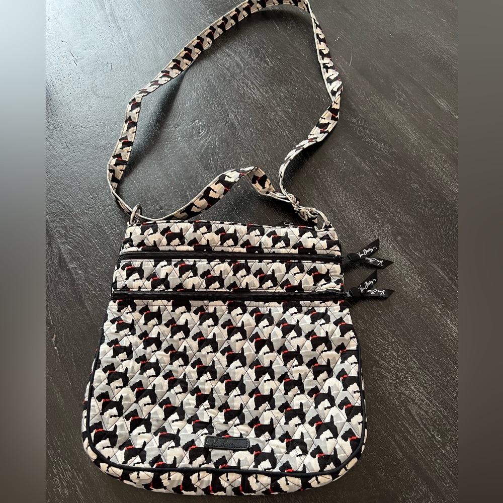 Vera Bradley Quilted Scottie Dog Crossbody Messenger Bag